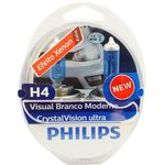 Ficha técnica e caractérísticas do produto Kit Lampada Honda Fit Philips Cristal Vision 2003 á 2015