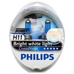 Ficha técnica e caractérísticas do produto Kit Lampada Philips Crystal Vision H11 55w 12v + Par de Pingos - Efeito Xenon