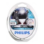 Ficha técnica e caractérísticas do produto Kit Lampada Philips Xtreme Vision H11 55w 12v - Efeito Xenon
