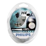 Ficha técnica e caractérísticas do produto Kit Lampada Philips Xtreme Vision H4 55w 12v - Efeito Xenon