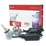 Ficha técnica e caractérísticas do produto Kit Lâmpada Super LED 3D Headlight H4 40W 6000K 3700LM