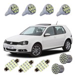 Ficha técnica e caractérísticas do produto Kit Lâmpadas Led Volkswagen Golf Luz Teto Placa Ré Farolete