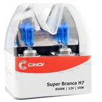 Ficha técnica e caractérísticas do produto Kit Lâmpadas Super Branca Cinoy 8500k H7 + H1 55w 12v