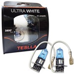 Ficha técnica e caractérísticas do produto Kit Lâmpadas Super Brancas Teslla Ultra White H3 3800k - 24v