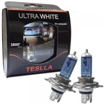 Ficha técnica e caractérísticas do produto Kit Lâmpadas Super Brancas Teslla Ultra White H4 3800k - 24v