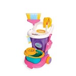 Ficha técnica e caractérísticas do produto Kit Limpeza Infantil Cleaning Trolley Rosa