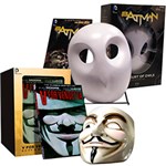 Kit Livro Batman: The Court Of Owls Mask And Book Set + Box Set: V For Vendeta - Deluxe Collector