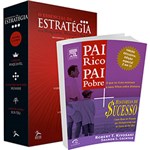 Ficha técnica e caractérísticas do produto Kit Livros - Pai Rico, Pai Pobre + Histórias de Sucesso do Pai Rico + Box o Essencial da Estratégia (3 Volumes)