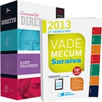 Ficha técnica e caractérísticas do produto Kit Livros - Vade Mecum Tradicional Saraiva + Box o Essencial do Direito (3 Volumes)