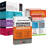 Ficha técnica e caractérísticas do produto Kit Livros - Vade Mecum Universitário de Direito Rideel + Dicionário Compacto Jurídico + Box o Essencial do Direito