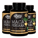 Ficha técnica e caractérísticas do produto Kit 3 Maca Peruana 100% Pura 120 Cáp. 550mg Unilife