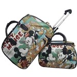 Ficha técnica e caractérísticas do produto Kit Mala Personalizada de Viagem C/ Rodinhas + Bolsa Média de Mão - Mickey & Minnie