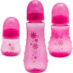 Ficha técnica e caractérísticas do produto Kit Mamadeira Bico Ortodôntico Silicone Maxibaby Rosa