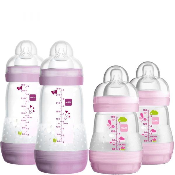 Ficha técnica e caractérísticas do produto Kit Mamadeiras First Bottle 04 Pçs (0m+) Girls - MAM