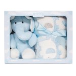 Ficha técnica e caractérísticas do produto Kit Manta + Elefantinho Azul - Buba Baby