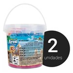 Ficha técnica e caractérísticas do produto Kit 2 Massinha Areia Cinética Pote de 1kg + Forminhas Tapete