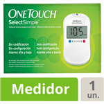 Ficha técnica e caractérísticas do produto Kit Medidor de Glicose OneTouch Select Simple