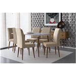 Ficha técnica e caractérísticas do produto Kit Mesa com 6 Cadeiras para Sala de Jantar - Branco