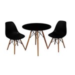 Ficha técnica e caractérísticas do produto Kit Mesa Jantar Eames Eiffel 120cm + 2 Cadeiras Eames Eiffel - Preto