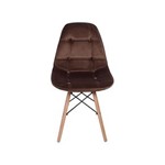 Ficha técnica e caractérísticas do produto Kit Mesa Jantar Eiffel 120cm + 03 Cadeiras Botonê Veludo - MARROM