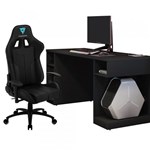 Ficha técnica e caractérísticas do produto Kit Mesa para PC Gamer Destiny com Cadeira Gamer BC3 ThunderX3 Preto - Lyam Decor