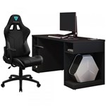 Ficha técnica e caractérísticas do produto Kit Mesa para PC Gamer Destiny com Cadeira Gamer EC3 ThunderX3 Preto - Lyam Decor