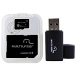 Ficha técnica e caractérísticas do produto Kit Micro SD + Adaptador + Pen Drive 16GB Multilaser MC112