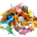 Ficha técnica e caractérísticas do produto Kit Mini Animais Realista do Mar de Plástico com 52 Peças de Animais do Oceano
