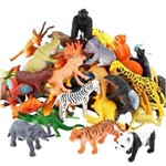 Ficha técnica e caractérísticas do produto Kit Mini Animais Realista Selvagem ValeforToy de Plástico com 54 Peças de Animais da Selva