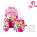 Ficha técnica e caractérísticas do produto Kit Mochila Escolar Infantil Barbie com Rodinhas