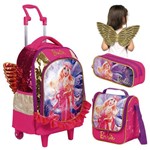 Ficha técnica e caractérísticas do produto Kit Mochila Infantil Barbie Dreamtopia Lancheira Estojo Sestini