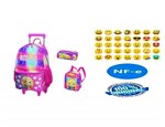 Ficha técnica e caractérísticas do produto Kit Mochila Infantil de Emoji com Paetê Pacific 2020
