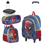 Ficha técnica e caractérísticas do produto Kit Mochila Infantil Spider Man 18X 3D Lancheira Est Sestini