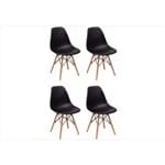Ficha técnica e caractérísticas do produto Kit MPdecor 04 Cadeiras Eiffel Charles Eames Preta