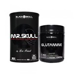 Kit Mr. Skull 44 Packs + Glutamina 300G Caveira Preta - Black Skull