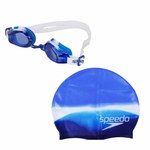 Ficha técnica e caractérísticas do produto Kit Natação Speedo Swim Jr Slc Azul