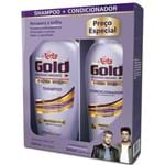 Ficha técnica e caractérísticas do produto Kit Niely Gold Shampoo 300ml + Condicionador 200ml MAXQueratina Extra Brilho