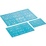 Ficha técnica e caractérísticas do produto Kit Normógrafo Azul com 3 Réguas - Waleu