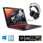 Kit: Notebook Gamer Acer Aspire Nitro 5 Core I5 8GB 1TB GeForce GTX1050 4GB Win10 15,6" + Headset