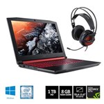 Ficha técnica e caractérísticas do produto Kit Notebook Gamer Acer Aspire Nitro 5 Core I5 8GB 1TB GeForce GTX1050 4GB Win10 15,6" + Headset