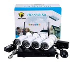 Kit Nvr 4 Câmeras 36 Leds Wi-fi Full Hd 1080p Infravermelho Sem Fio - Kl Store