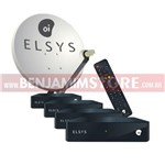 Ficha técnica e caractérísticas do produto Kit Oi Tv Livre HD Elsys com 4 Receptores + 1 Antena LNBF