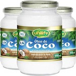 Ficha técnica e caractérísticas do produto Kit 3 Óleo de Coco Extra Virgem Unilife 500ml