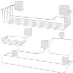 Ficha técnica e caractérísticas do produto Kit Organizadores de Banheiro 5 Peças - Branco - Future