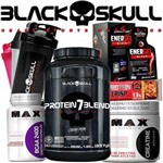 Ficha técnica e caractérísticas do produto Kit P/Homem ou Mulher Academia - Whey Protein Black Skull