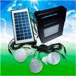 Ficha técnica e caractérísticas do produto Kit Painel Placa Solar com Bateria + 3 Lampadas Led Camping