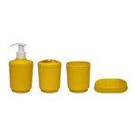 Ficha técnica e caractérísticas do produto Kit para Banheiro 4 Peças Amarelo - Amarelo