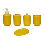 Ficha técnica e caractérísticas do produto Kit para Banheiro 5 Peças Amarelo - Amarelo
