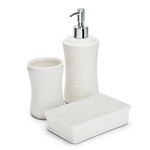 Ficha técnica e caractérísticas do produto Kit para Banheiro Branco 3 Peças Hauskraft