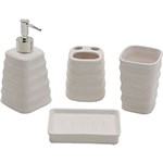 Kit para Banheiro de Cerâmica 4 Pcs - Incasa - BRANCO